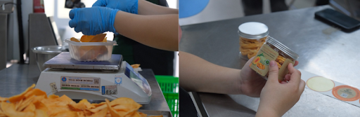 Công đoạn đóng gói Dưa Lưới Sấy Mộc DannyGreen