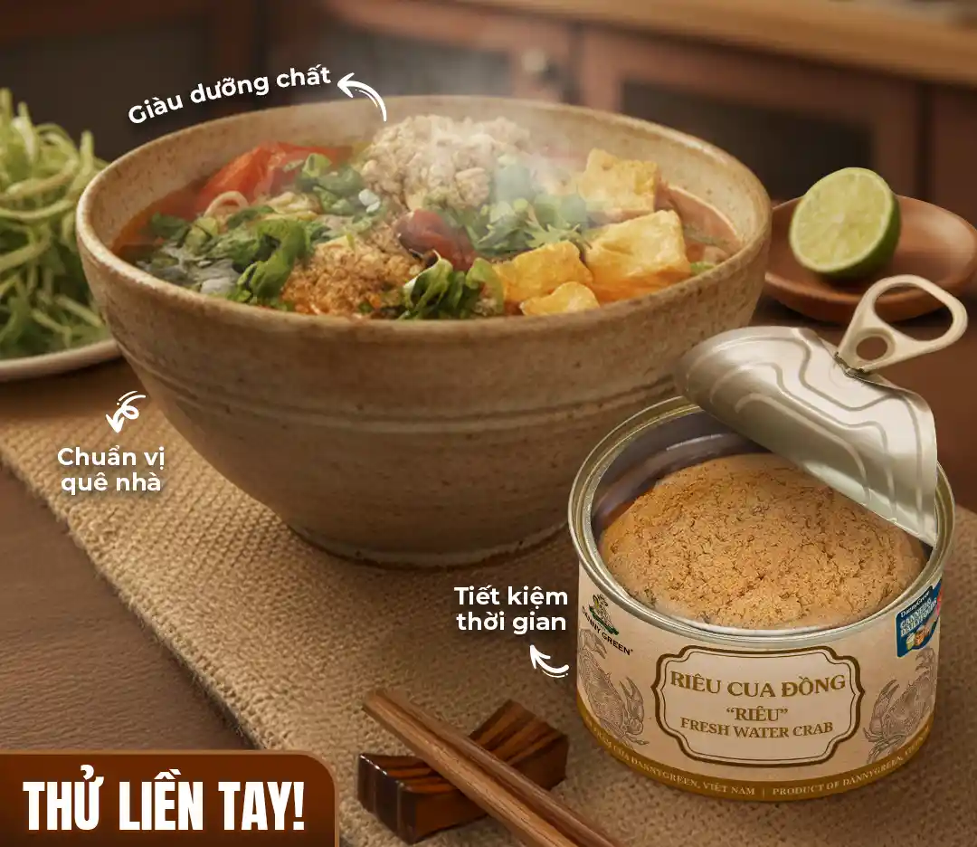 Nấu Bún Riêu Cua cực dễ với Riêu Cua Đồng DannyGreen