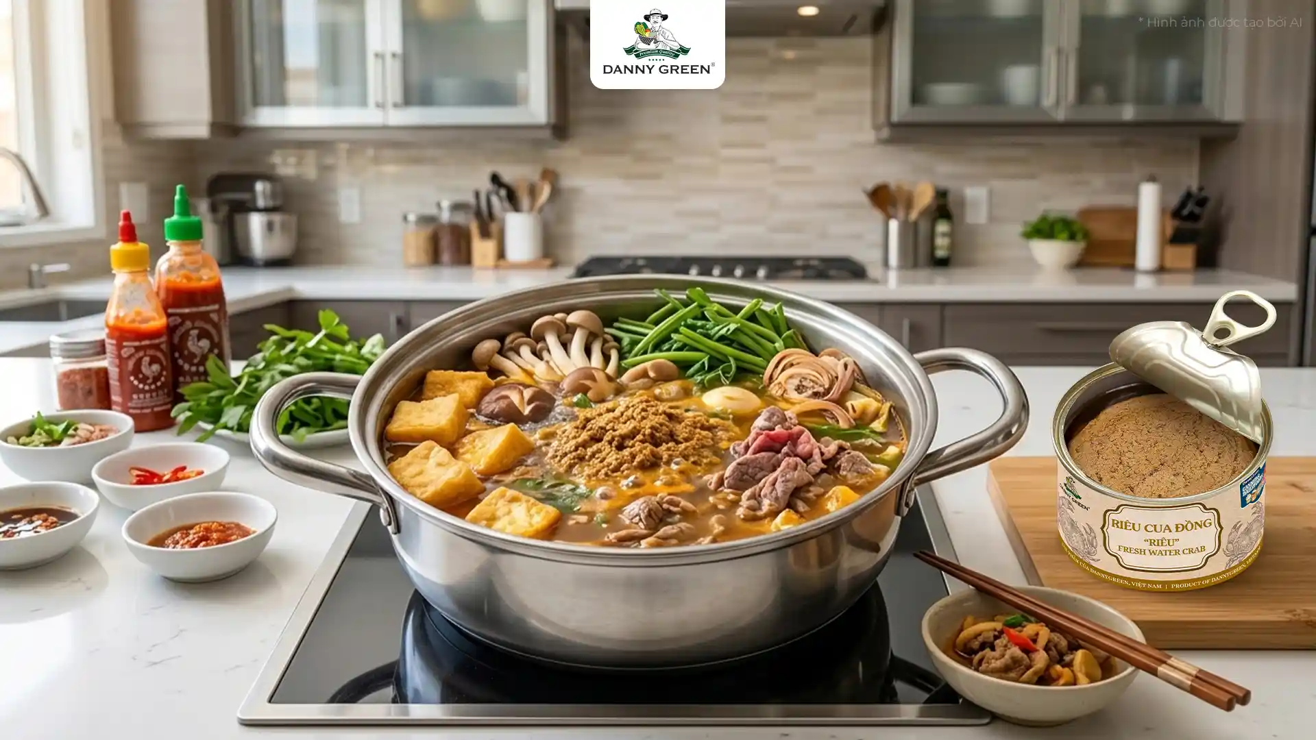 Lẩu riêu cua đồng nhanh gọn tại nhà

