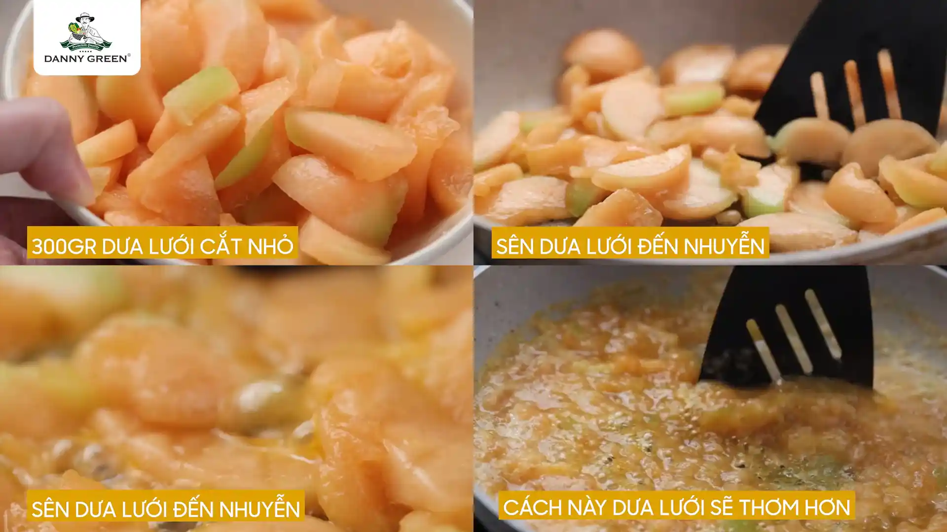 Sên dưa lưới để lấy nước là bí quyết tạo nên hương vị cho món kẹo
