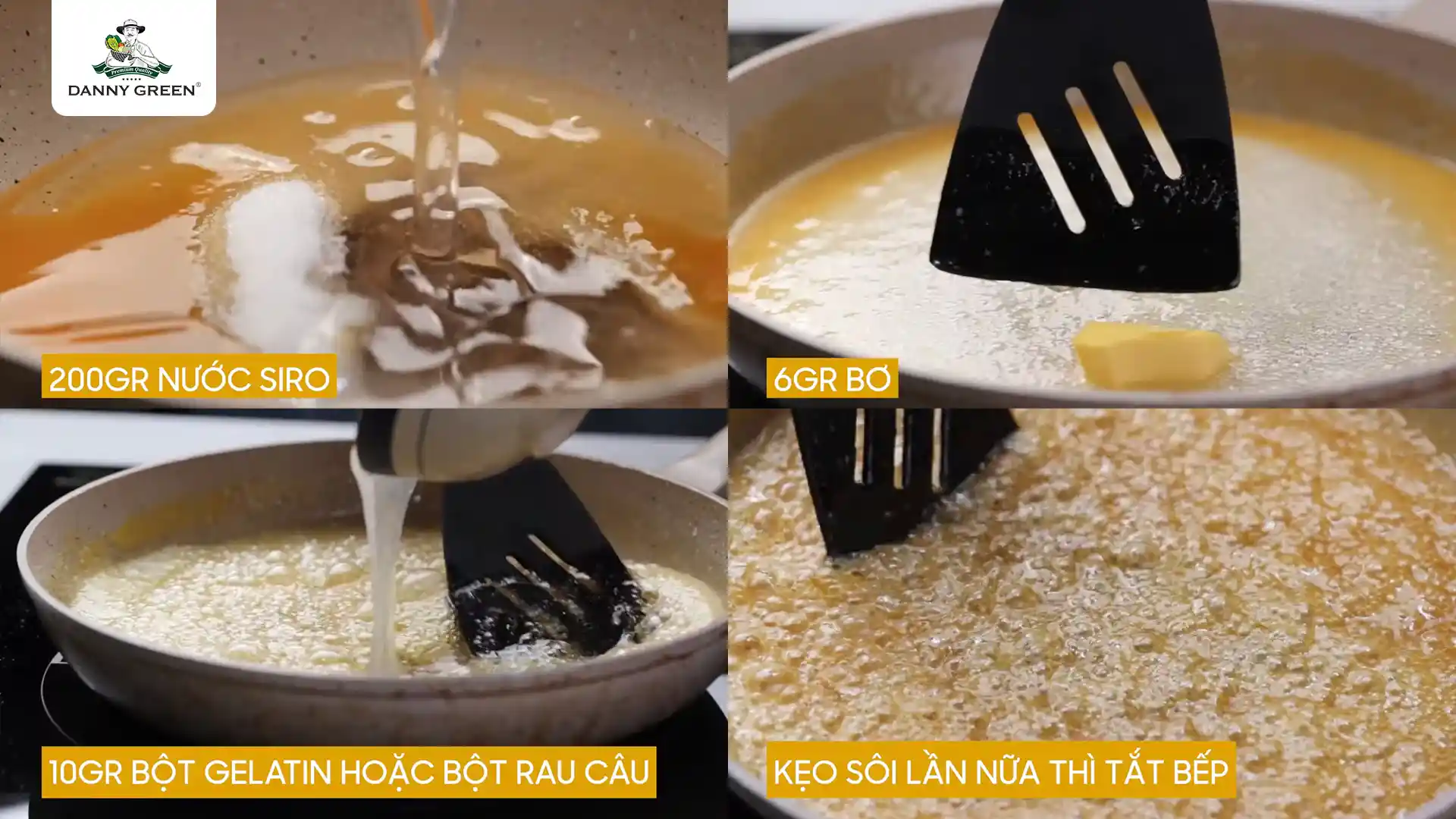 Những bước cuối cùng để hoàn thành hỗn hợp kẹo